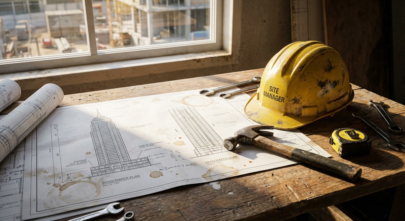 Obra residencial en desarrollo